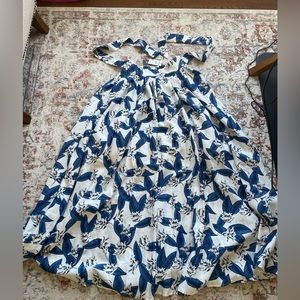 Blue Floral Maxi Skirt